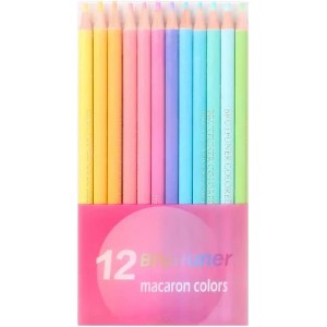 12pcs Macaron Colors Pencils Set,Oil Based Pastel Neon Colored Pencils