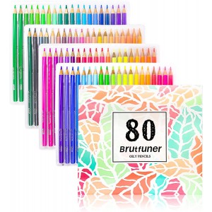 80 Macaron Colored Pastel Drawing Pencils for Adult Coloring Books