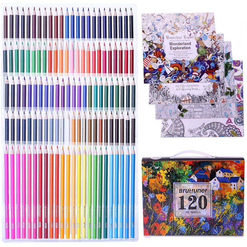 Brutfuner Oil Pencils-Organized by me. Pencil list. 120 colors