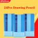 24 Pieces Professional HB Sketching Pencil Set for Drawing Drafting