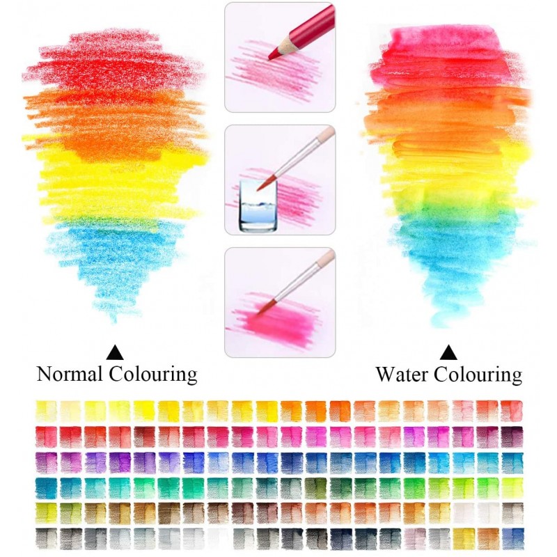 120 Professional Watercolor Pencil Set Artist Colored Pencils for